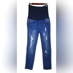 Haute Mama Women’s Maternity Jeans Over Belly. Size M.